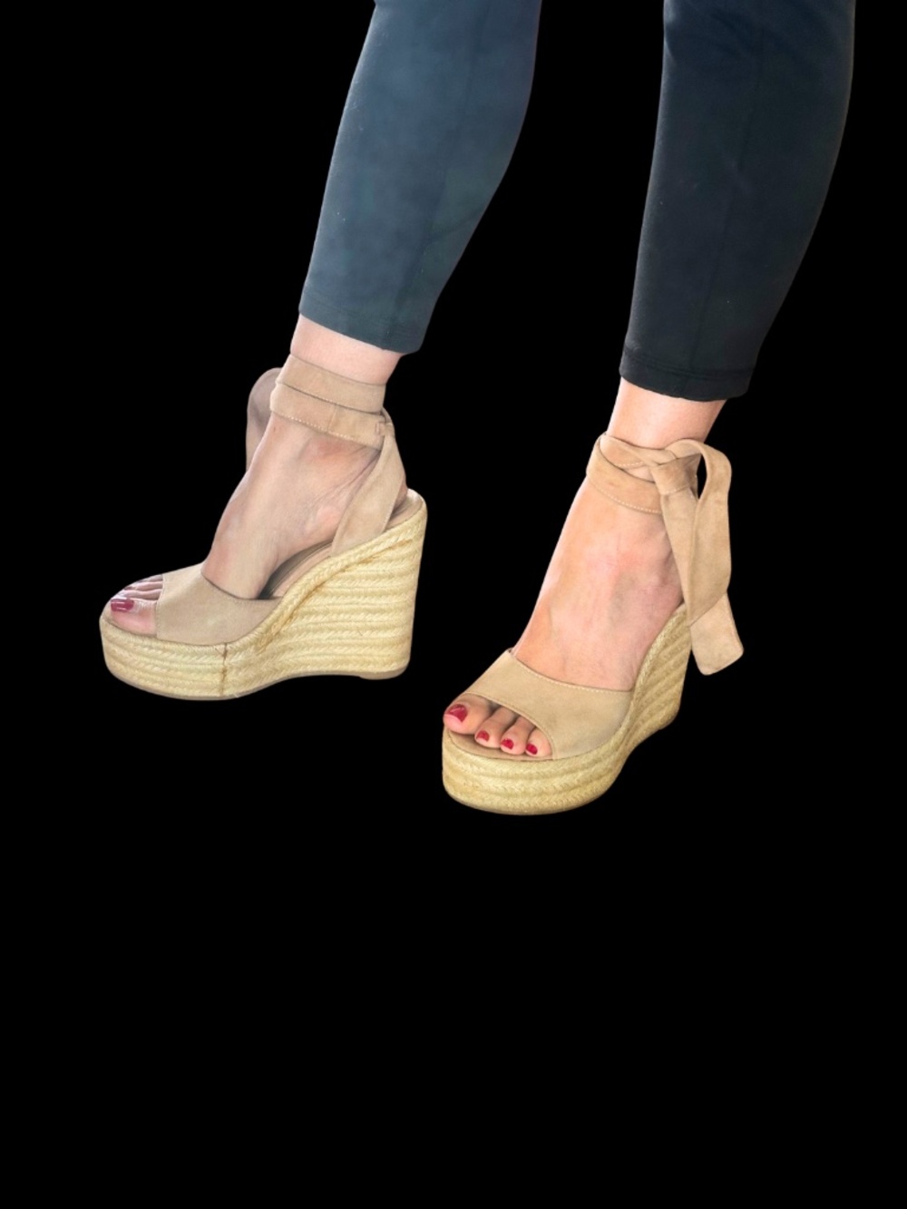 Tony Bianco Barca Pink Suede Platform Sandals | Size 38 / 7.5 - Picture 2 of 5